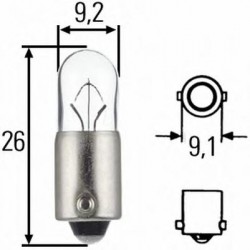 Lampara Hella T8/4 24V 4W